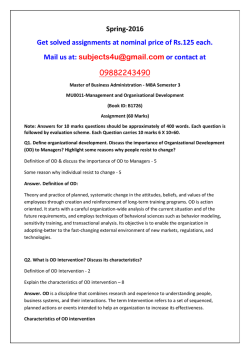 MU0011-Management and Organisational Development