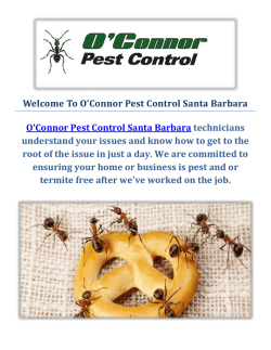 O'Connor Pest & Termite Control Service in Santa Barbara, CA