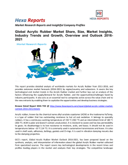 Acrylic Rubber Market Analysis and Trends 2016