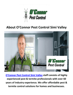 O'Connor Pest Control Service in Simi Valley