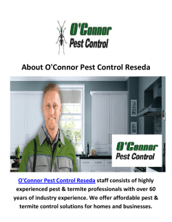 O'Connor Pest Control Service in Reseda