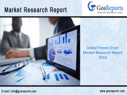 Global Freeze Dryer Market Research Report 2016-