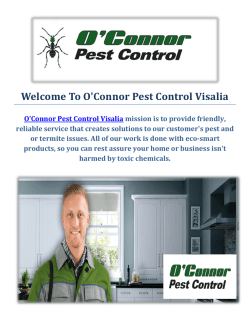 O'Connor Pest Control Company in Visalia