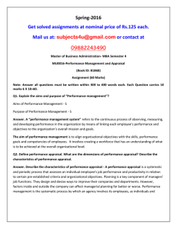 MU0016-Performance Management and Appraisal