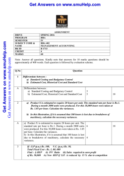 BBA402ManagementAccountingDE assignment spring 2016