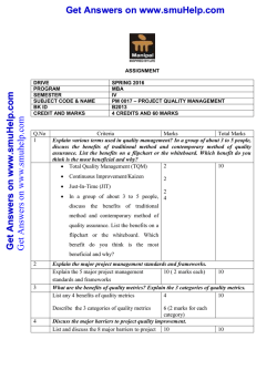 PM0017 assignment spring 2016