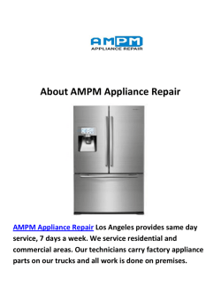 AMPM Appliance Repair in Los Angeles