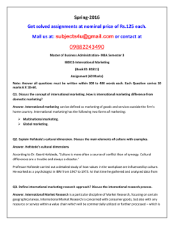 IB0011-International Marketing