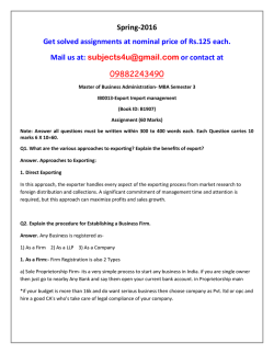 IB0013-Export Import management