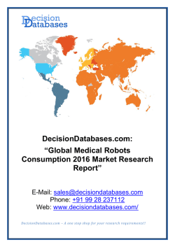 Global Medical Robots Consumption Market Forecasts to 2021