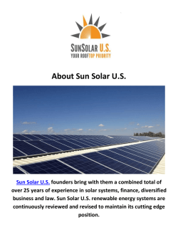 Sun Solar U.S. - Solar Electric San Diego, CA