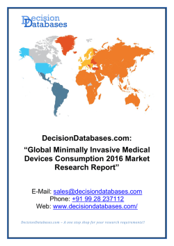 Global Minimally Invasive Medical Devices Consumption Market 2016:Industry Trends and Analysis