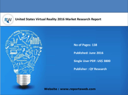 United States Virtual Reality Industry Sales and Revenue Forecast 2021