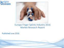 Europe Finger Splints Market 2016-2021