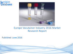 Europe Vacutainer Market 2016-2021