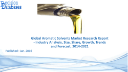 Aromatic Solvents Market Size, Share and Forecast 2014 to 2021