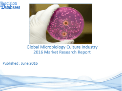 Global Microbiology Culture Market 2016-2021