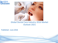 Global Dental Care Market 2016-2021