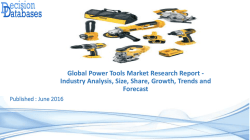 Power Tools Market - Global Industry Size, Share, Growth and Forecast