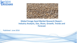 WorldWide Forage Seed Market Share, Growth, Segmentation's and Forecasts
