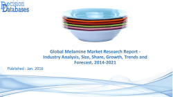 Research On Melamine Market Report 2014 to 2021