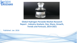 Focus On Hydrogen Peroxide Market Research Report 2014 to 2021