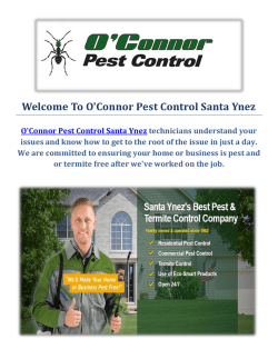 O'Connor Pest Control Service in Santa Ynez, CA