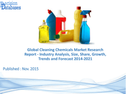 Global Cleaning Chemicals Market Research Report 2014 to 2021