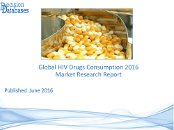 Global HIV Drugs Consumption Market 2016-2021
