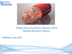Nanomedicine Market Research Report: Global Analysis 2016-2021