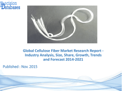 Cellulose Fiber Market Trends, Growth Analysis and Forecasts 2014 to 2021