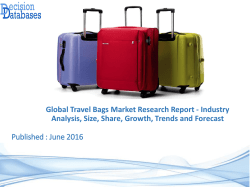 Read Travel Bags Market Size, Share, Growth, Segmentation's and Revenue Forecasts