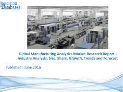 Manufacturing Analytics Market Trends, Growth Analysis and Forecasts