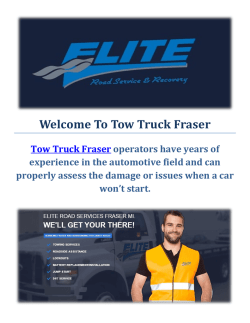 Tow Truck Fraser | Towing Company in Fraser, MI