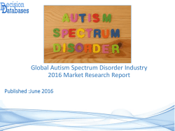Global Autism Spectrum Disorder Market 2016-2021