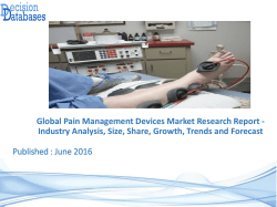 Analysis on Pain Management Devices Market Research Report