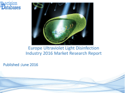 Europe Ultraviolet Light Disinfection Market 2016-2021