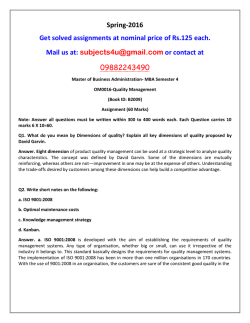 OM0016-Quality Management
