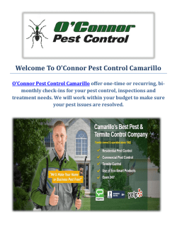 O'Connor Pest Control Service in Camarillo, CA