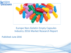 Europe Non-Gelatin Empty Capsules Market 2016-2021