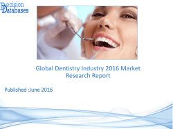 Global Dentistry Market 2016:Industry Trends and Analysis