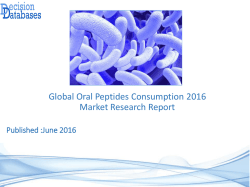 Global Oral Peptides Consumption Market Manufactures and Key Statistics Analysis 2016