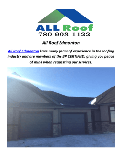 All Roofing Company In Edmonton