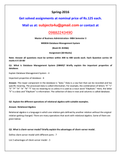 MI0034-Database Management System