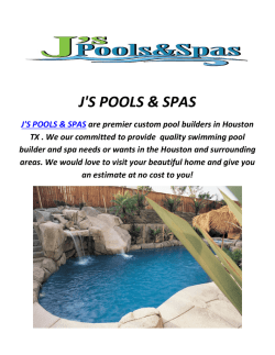 J'S POOLS & SPAS : Custom Pool Builders In Houston
