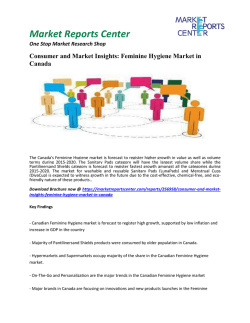 Consumer and Market Insights - Feminine Hygiene Market in Canada