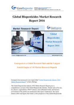 Global Biopesticides Market Report 2016