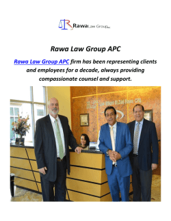 Rawa Law Group APC : Work Injury Lawyer In Orange County