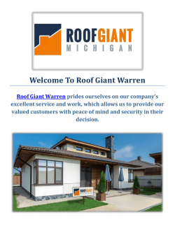 Roof Giant Roofing Company in Warren