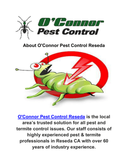 O'Connor Pest Exterminators in Reseda